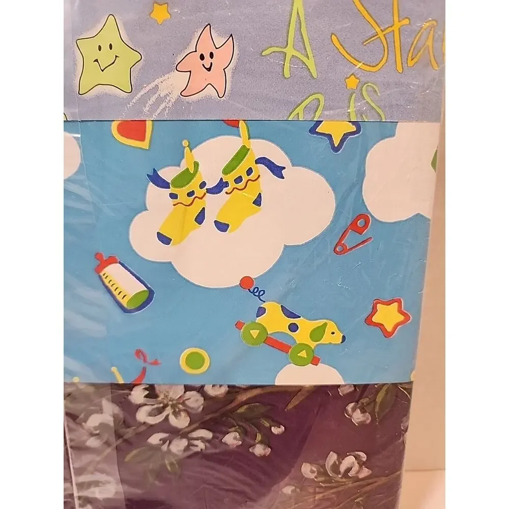 Vtg Finishing Touch AGC All Occasion 8 Full Sheets 50 sq.ft Wrapping Paper 0272